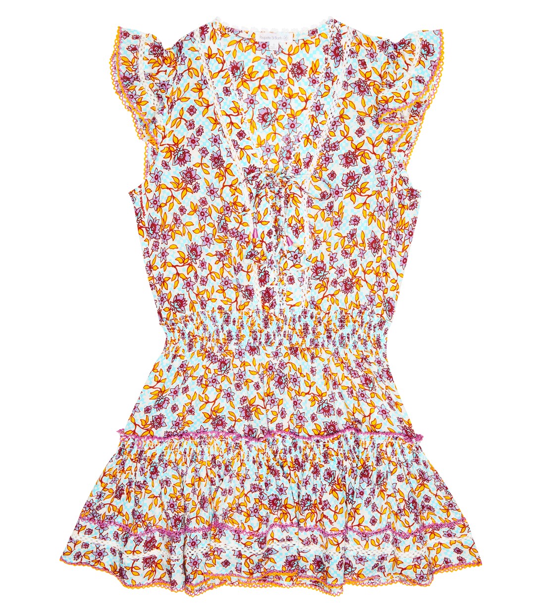 Ruffled floral dress | Poupette St Barth Kids