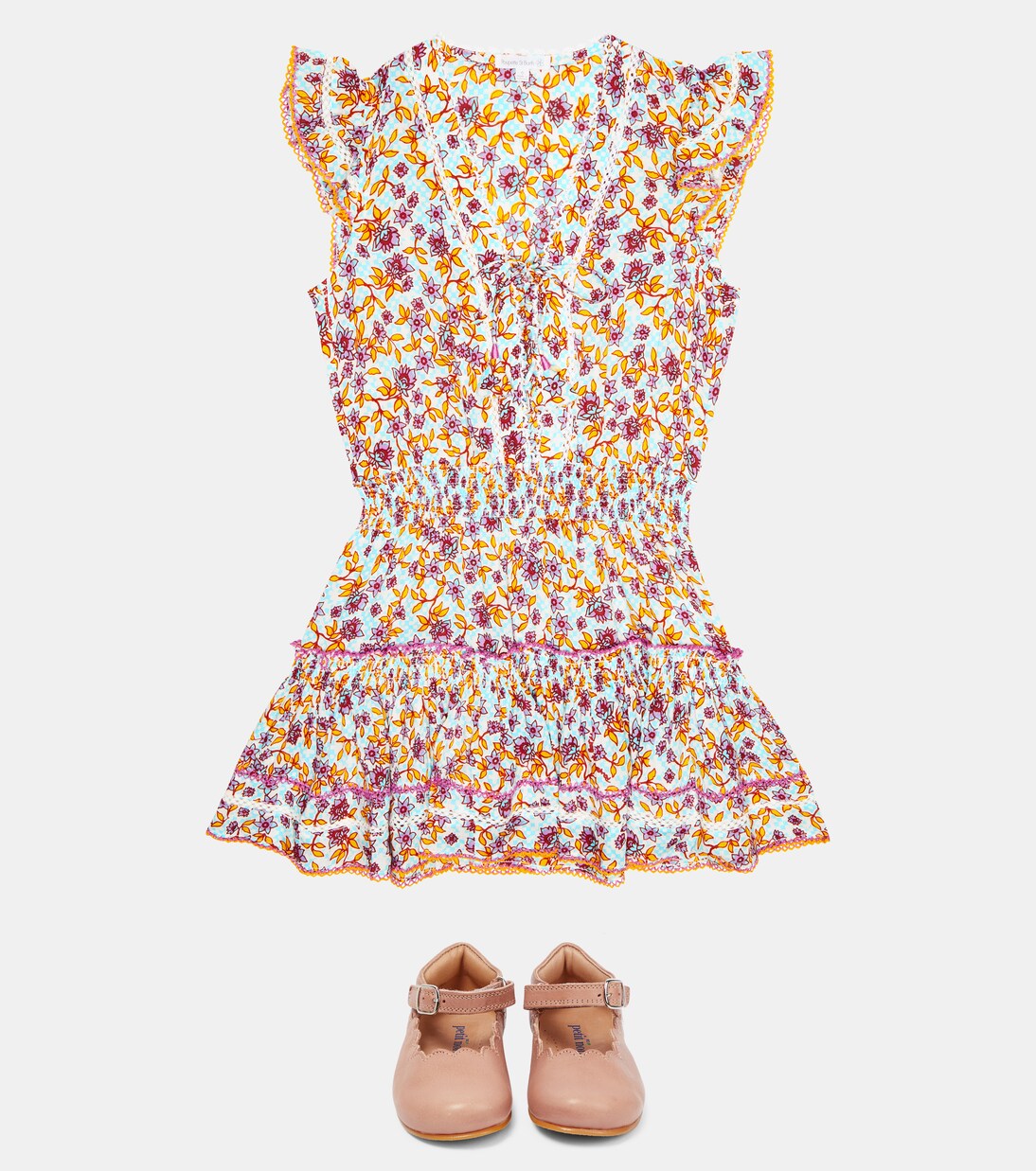 Ruffled floral dress | Poupette St Barth Kids