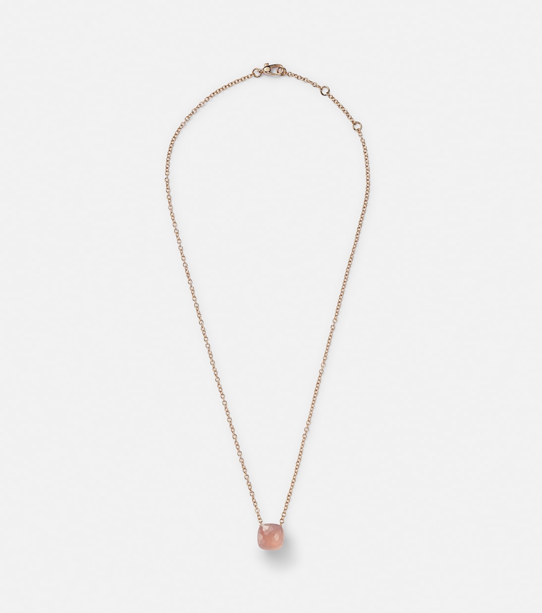 Nudo 18kt gold necklace with rose quartz | Pomellato