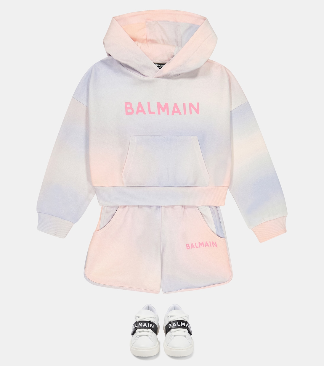 Printed cotton shorts | Balmain Kids