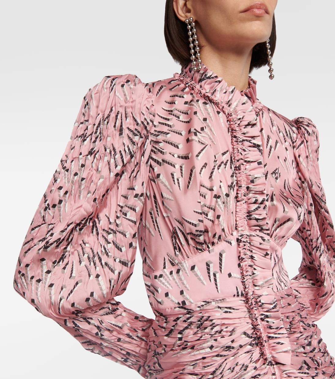 Printed ruched minidress | Rabanne