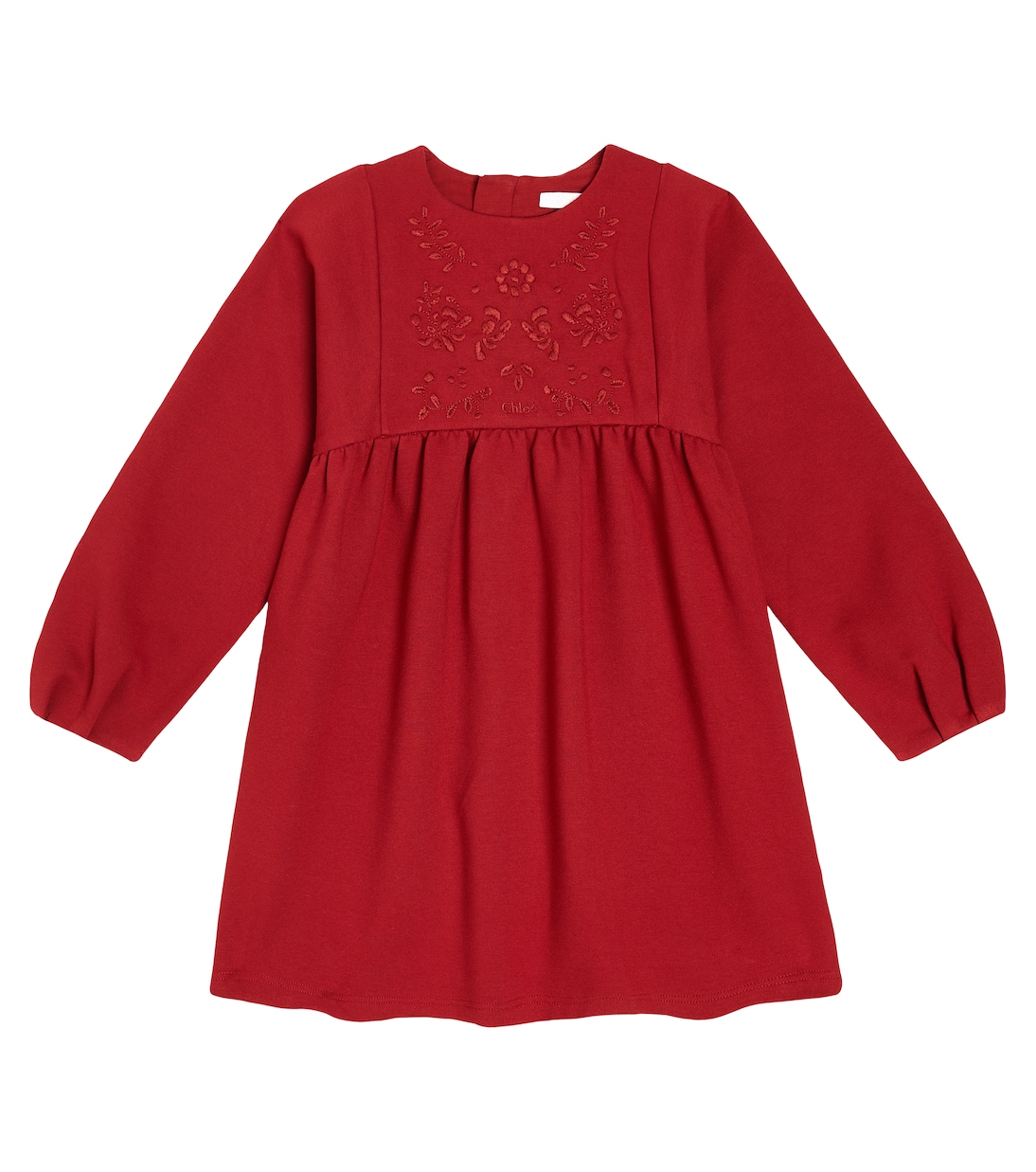 Smocked cotton blend dress | Chloé Kids
