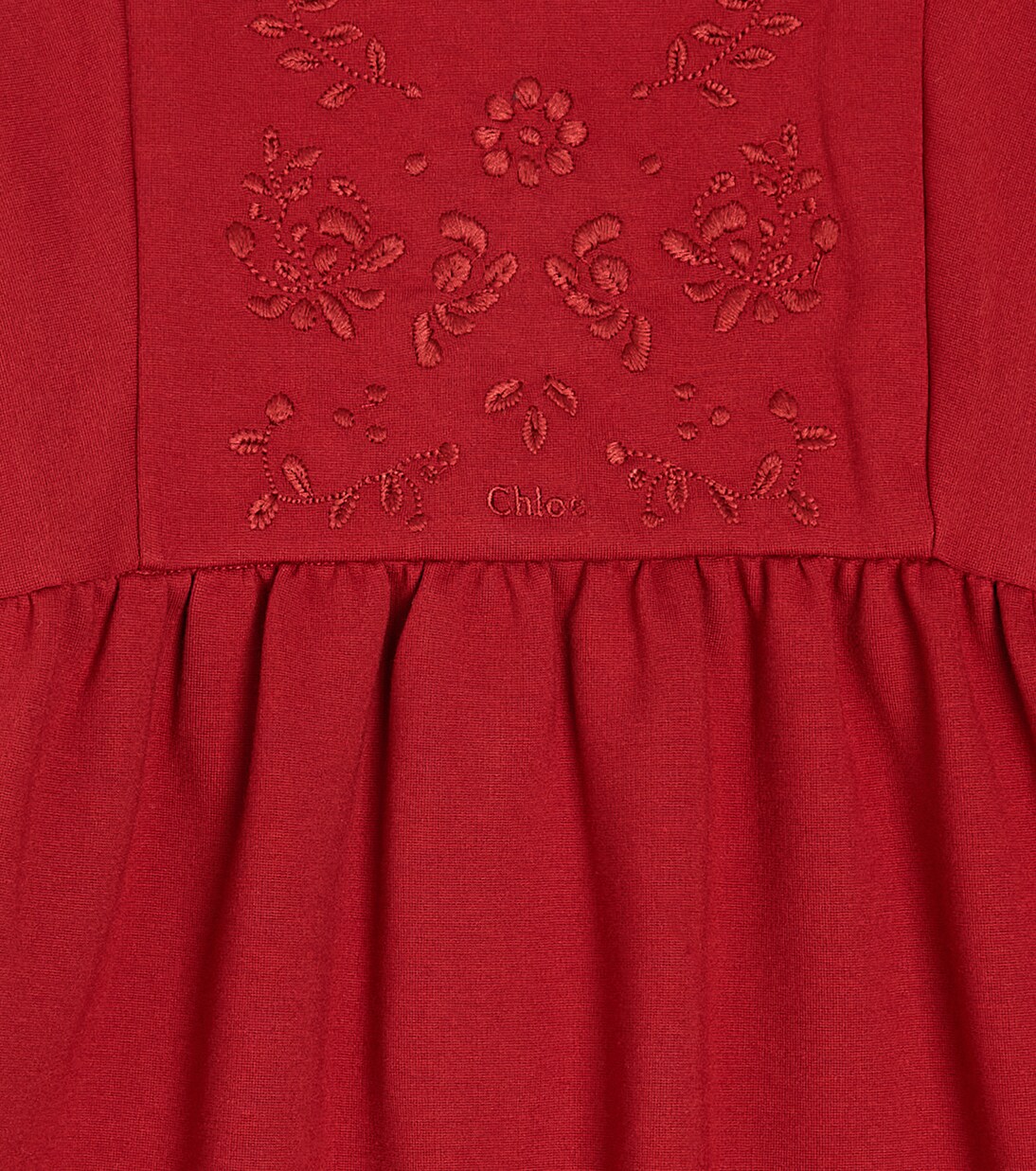 Smocked cotton blend dress | Chloé Kids