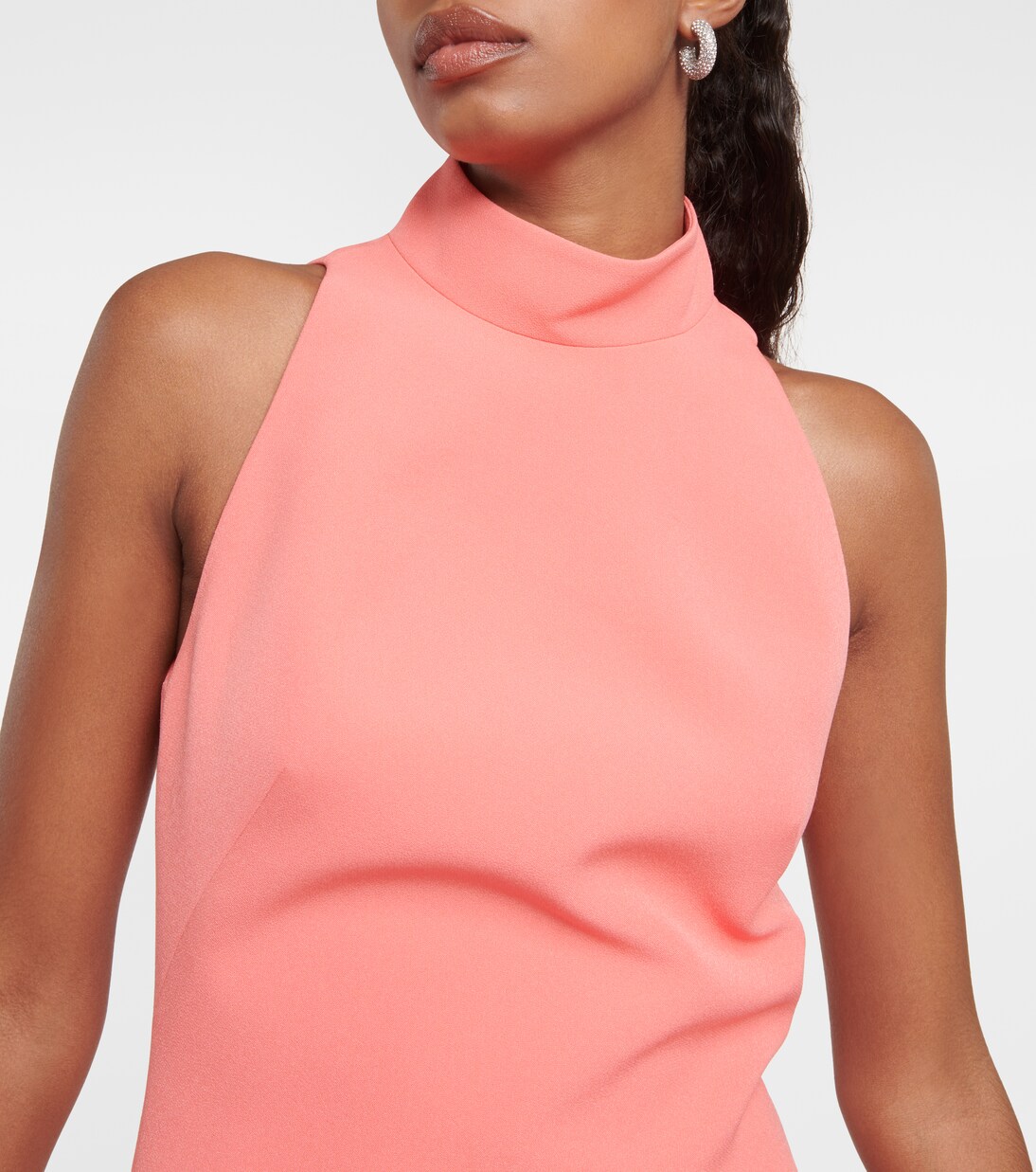 Robe Ratana en crêpe à plumes | Safiyaa