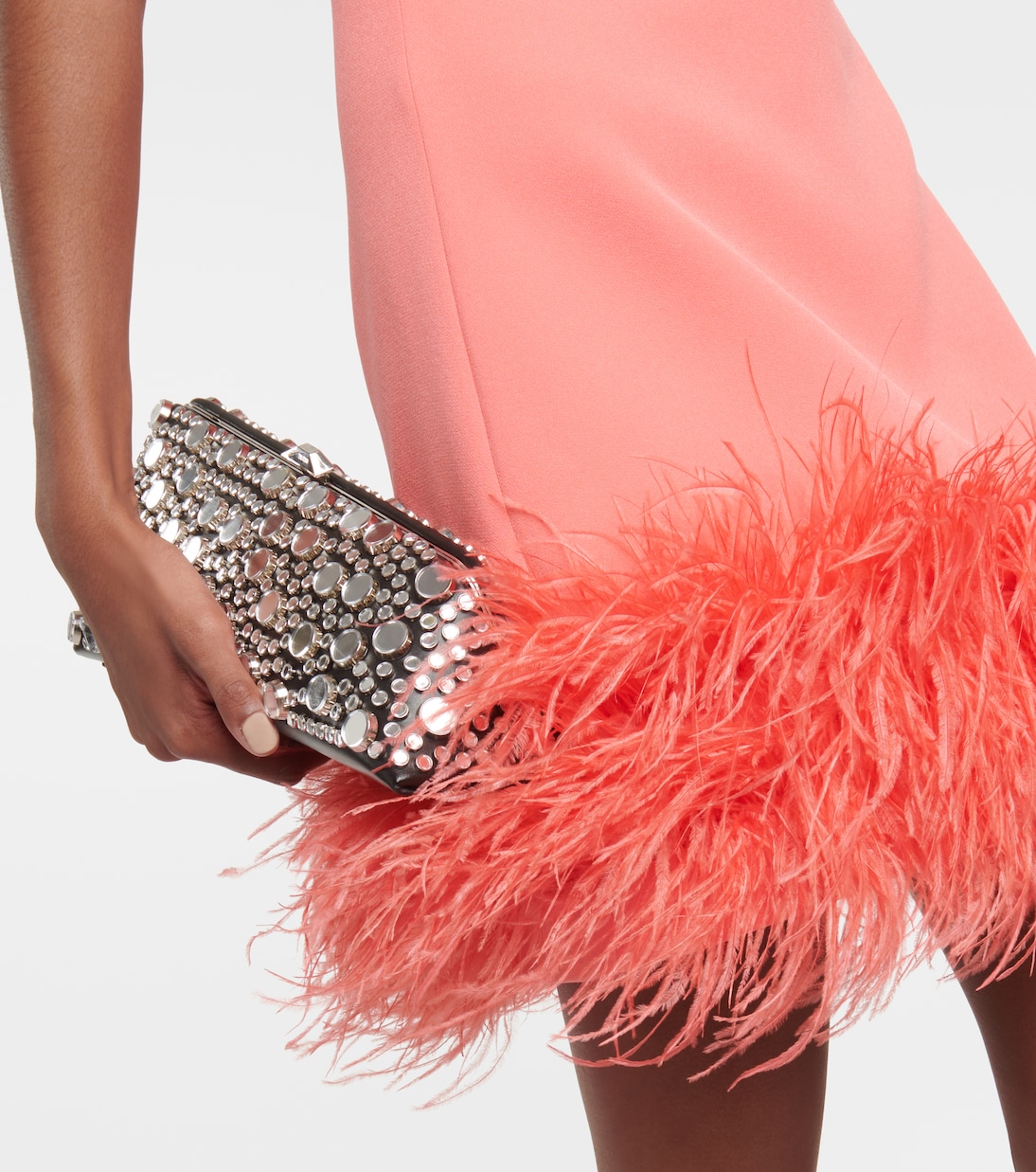 Robe Ratana en crêpe à plumes | Safiyaa