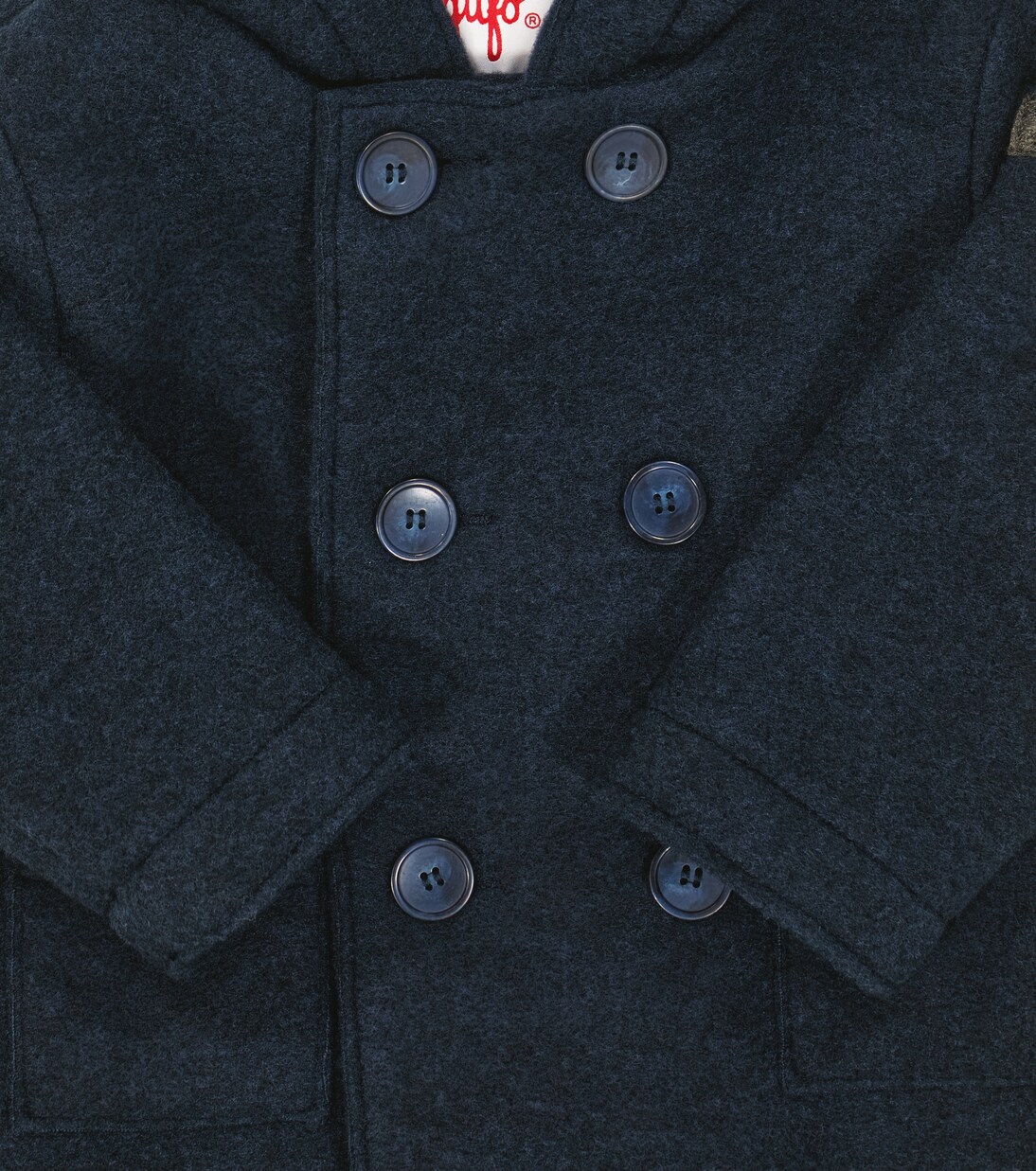 Baby double-breasted hooded coat | Il Gufo