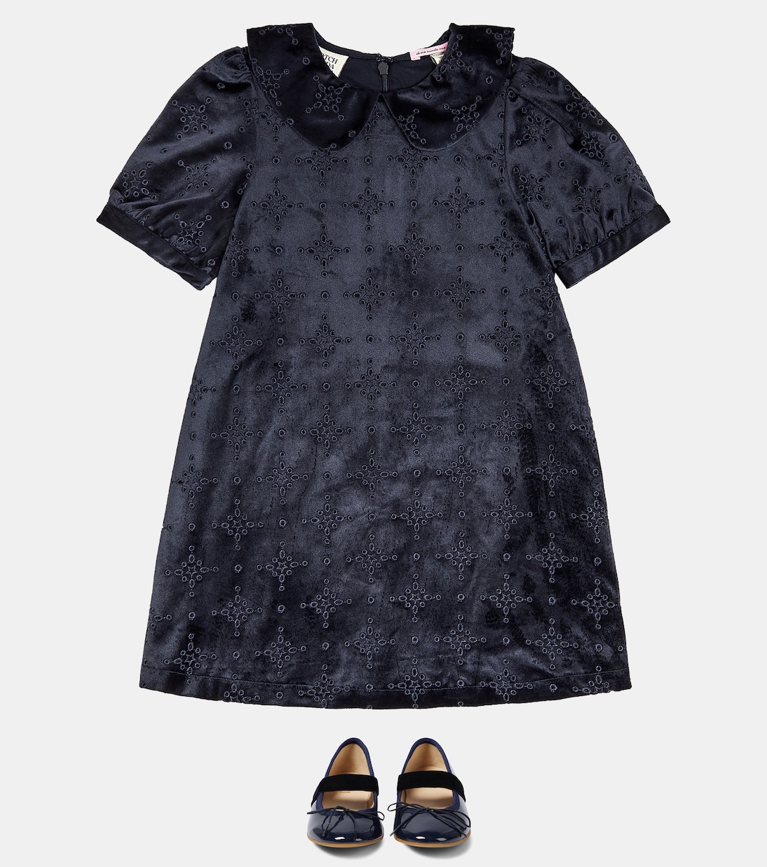 Broderie anglaise velvet dress | Scotch & Soda Kids