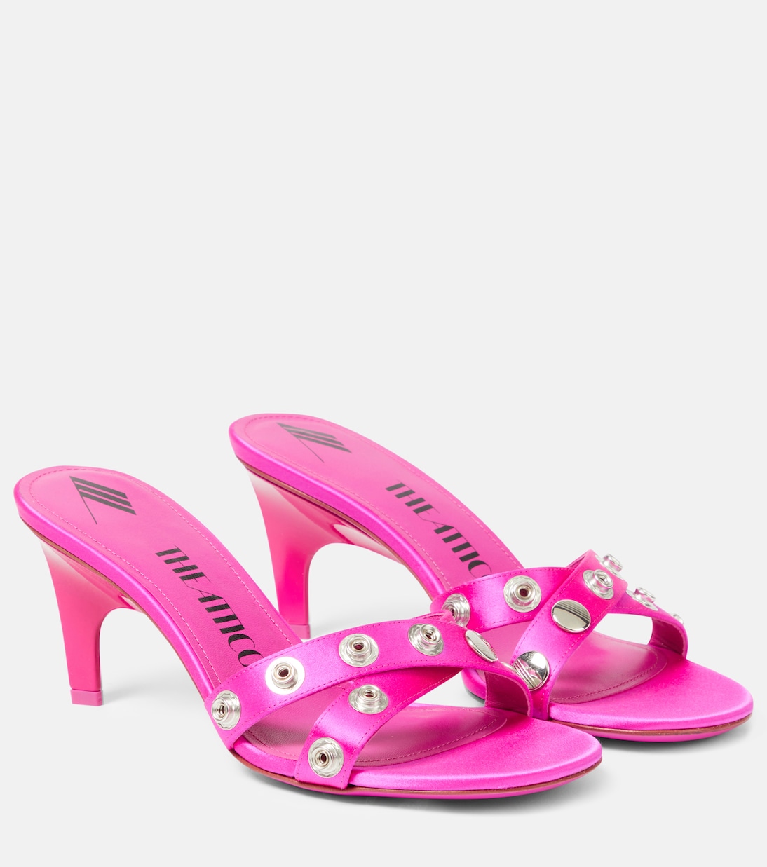 Cosmo 60 studded satin sandals | The Attico