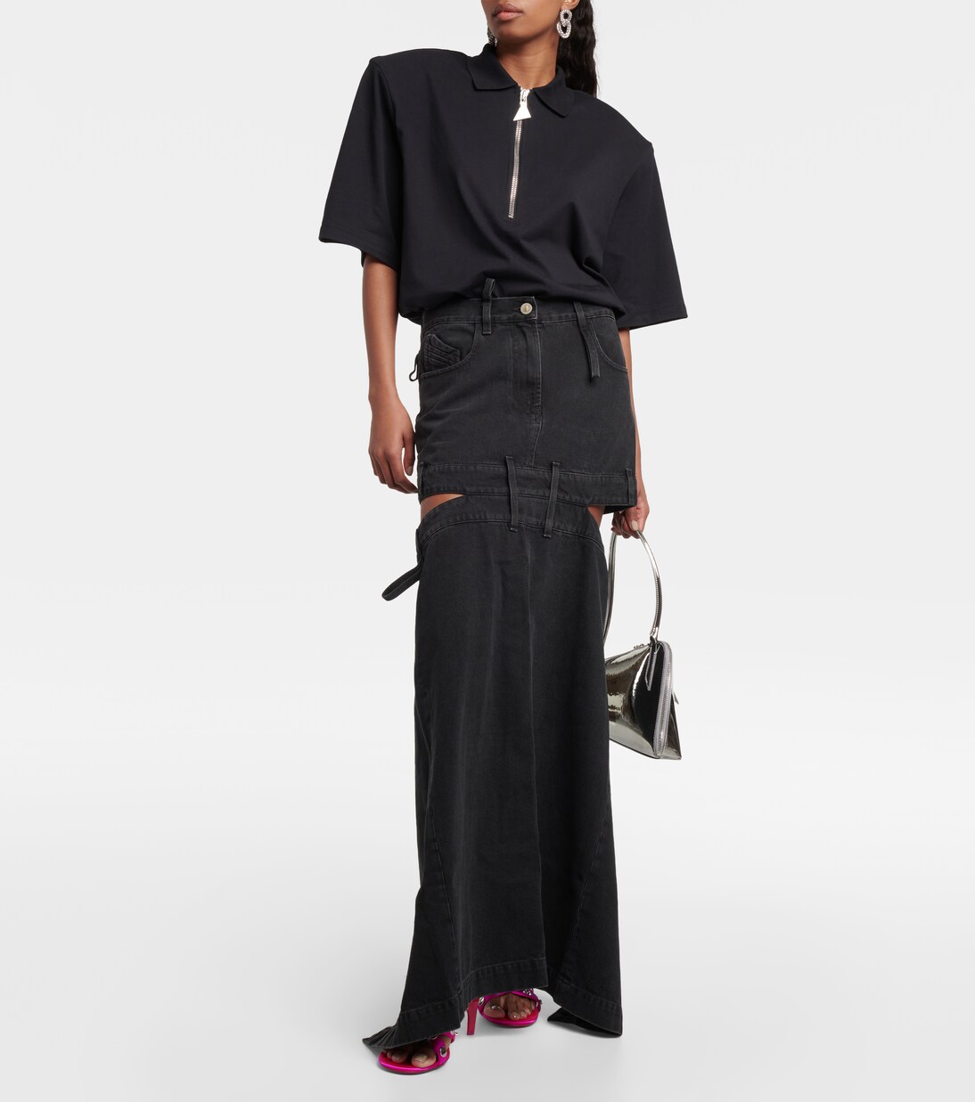 Cosmo 60 studded satin sandals | The Attico