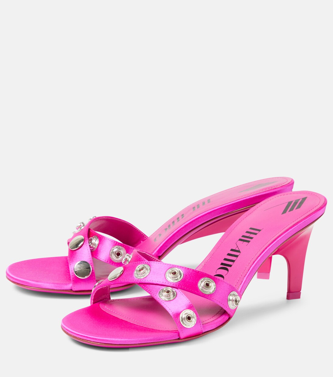 Cosmo 60 studded satin sandals | The Attico