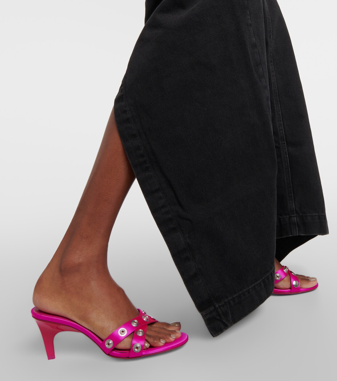 Cosmo 60 studded satin sandals | The Attico