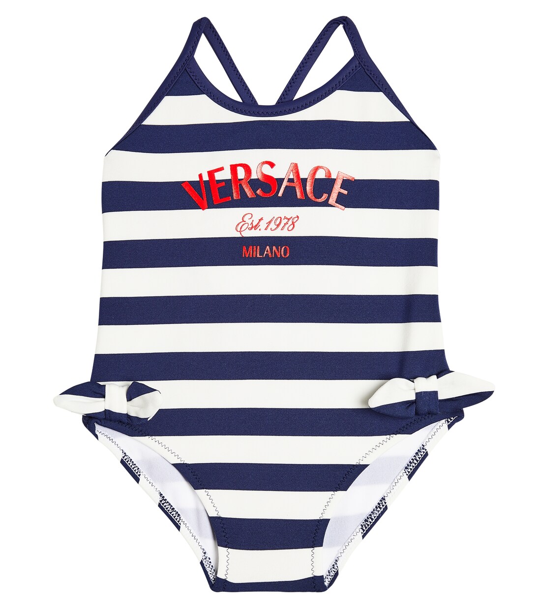 Baby logo striped swimsuit | Versace Kids