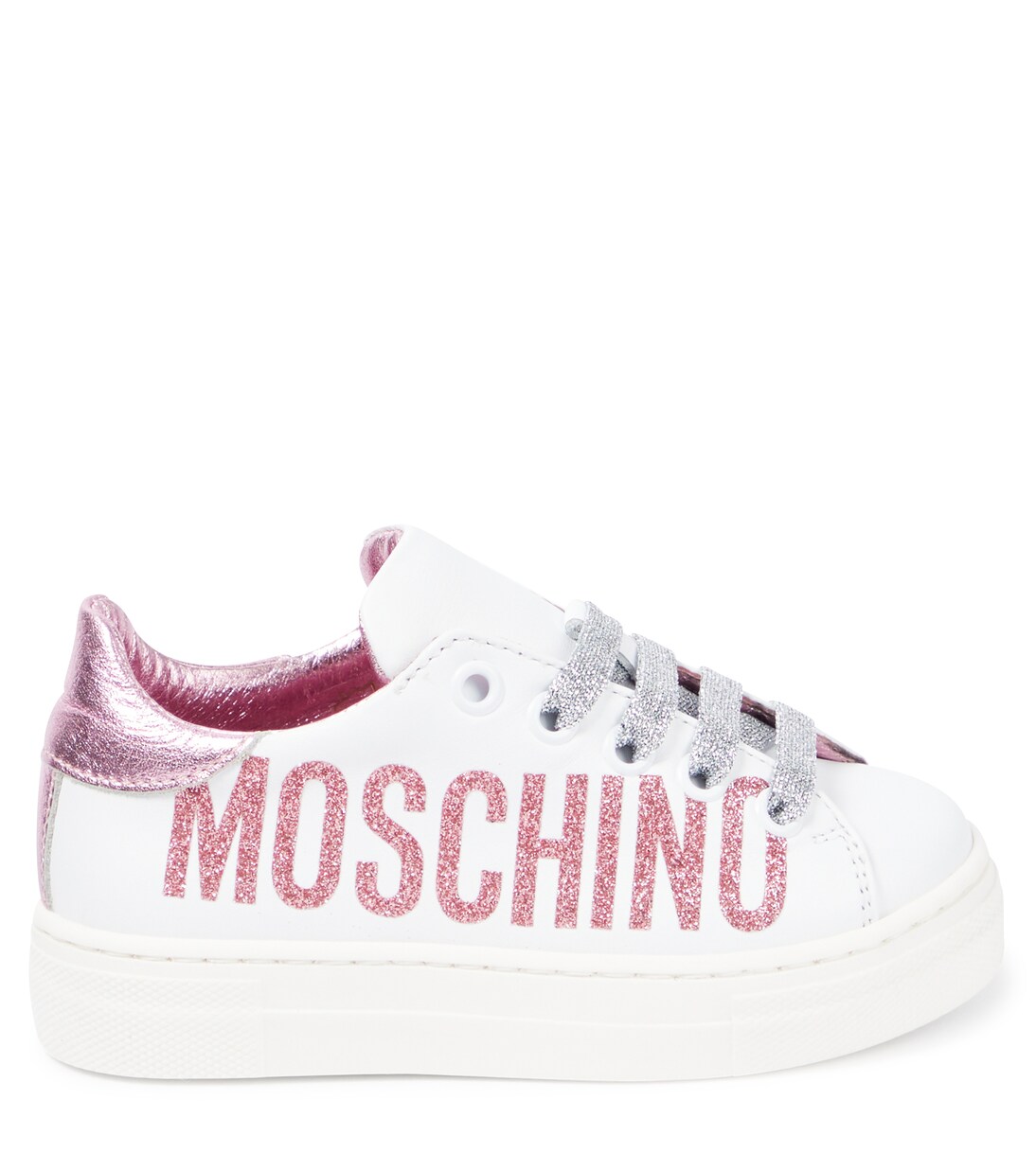 Logo leather sneakers | Moschino Kids