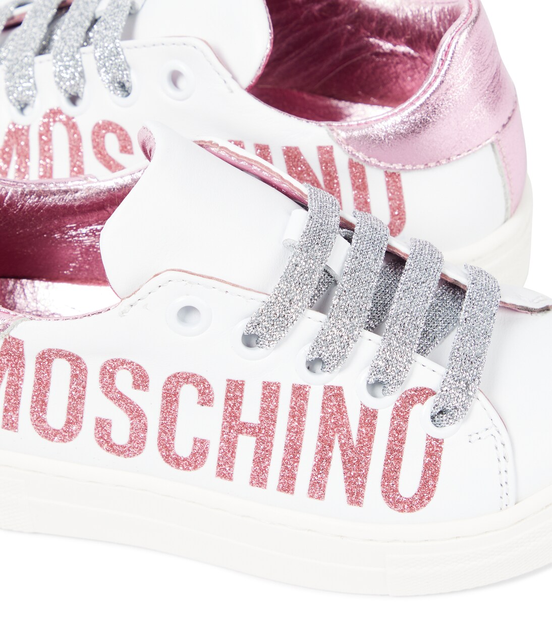 Logo leather sneakers | Moschino Kids