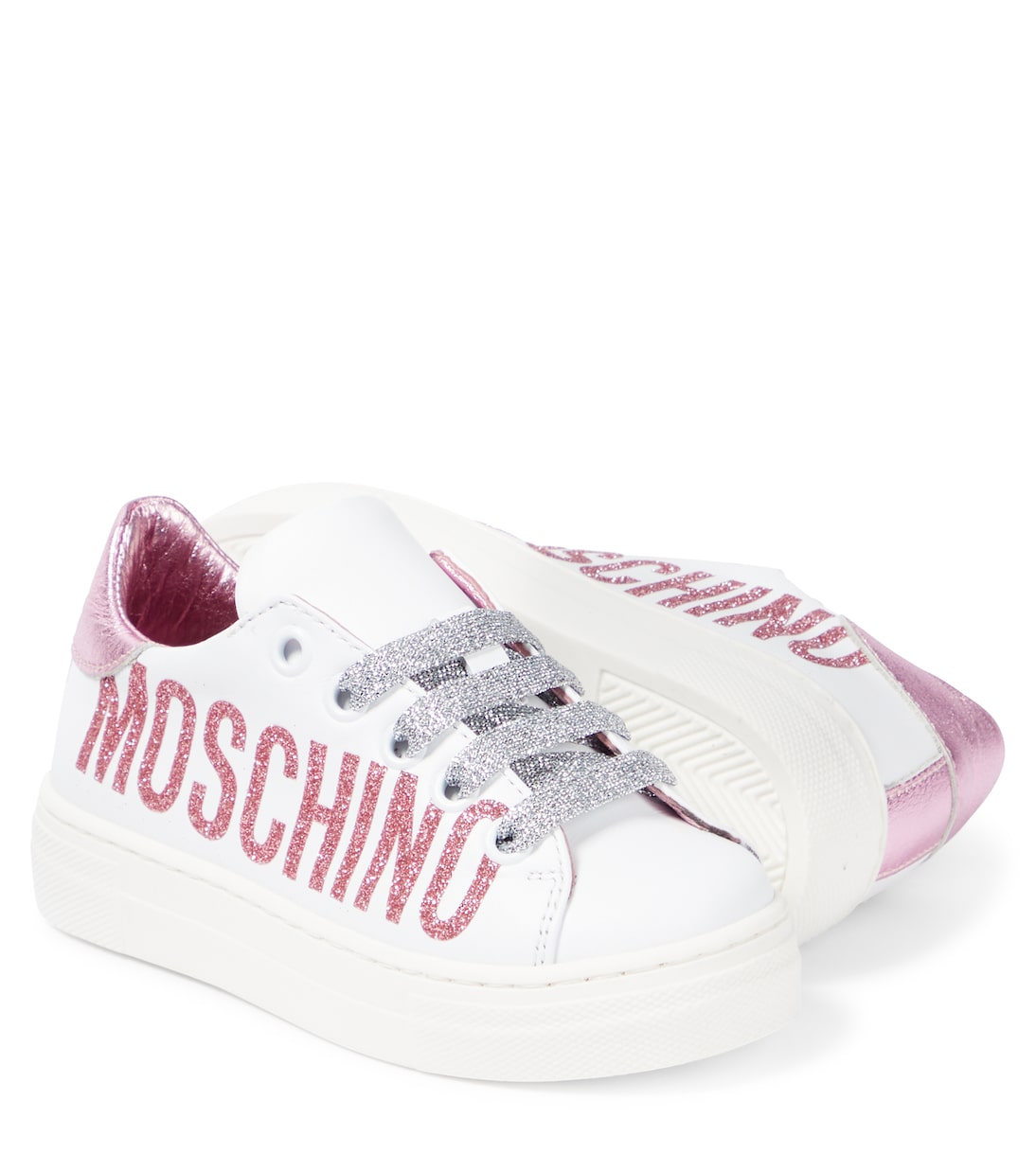 Logo leather sneakers | Moschino Kids