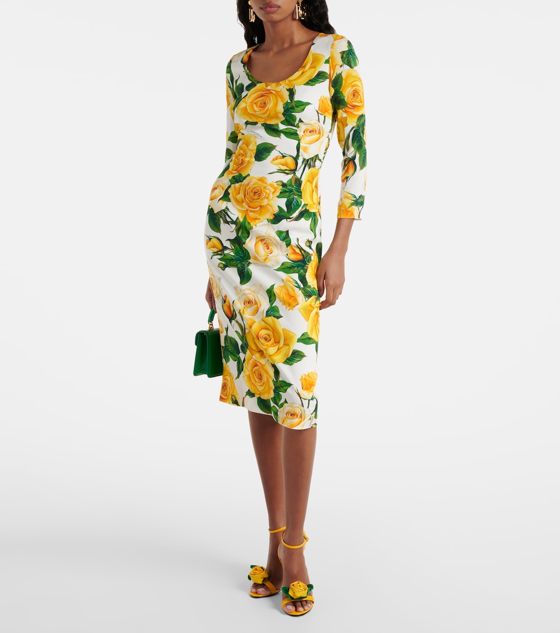 Midikleid aus einem Seidengemisch | Dolce&Gabbana