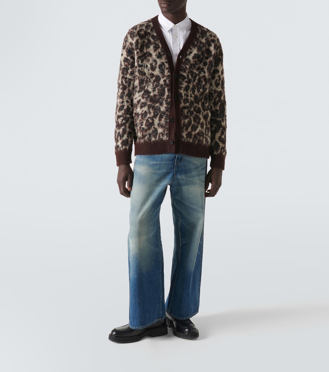 Leopard-print jacquard cardigan | Junya Watanabe