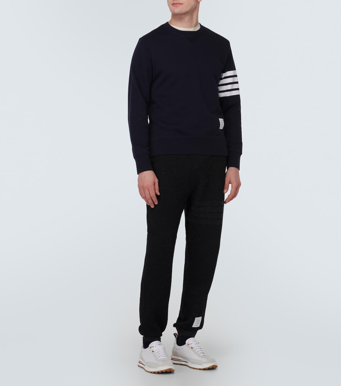4-Bar cotton and silk sweatpants | Thom Browne