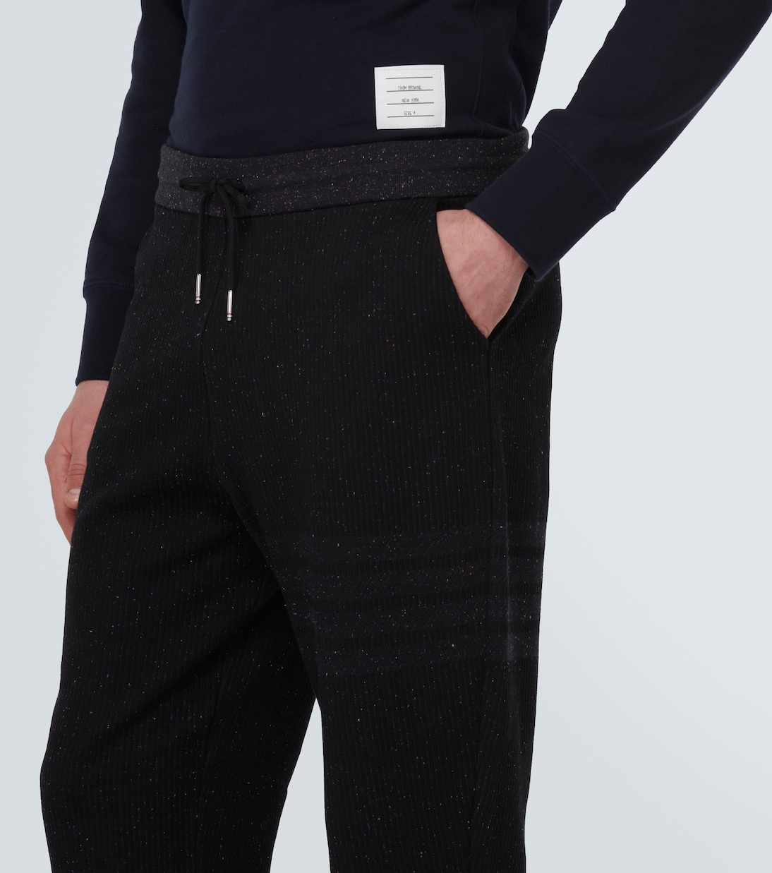 4-Bar cotton and silk sweatpants | Thom Browne