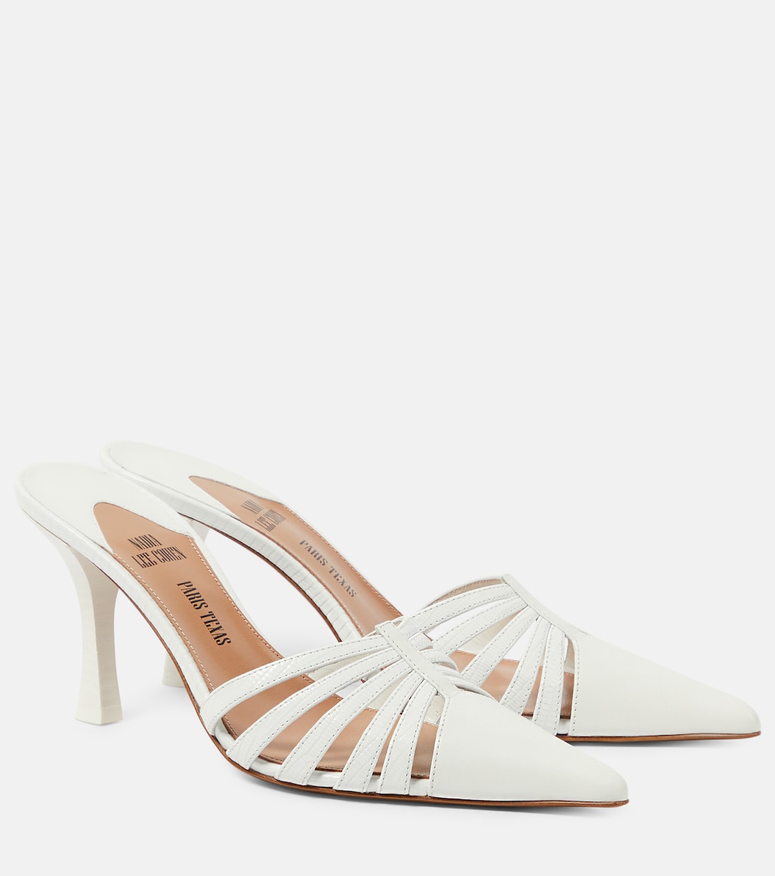 Nadia 85 cutout leather mules | Paris Texas