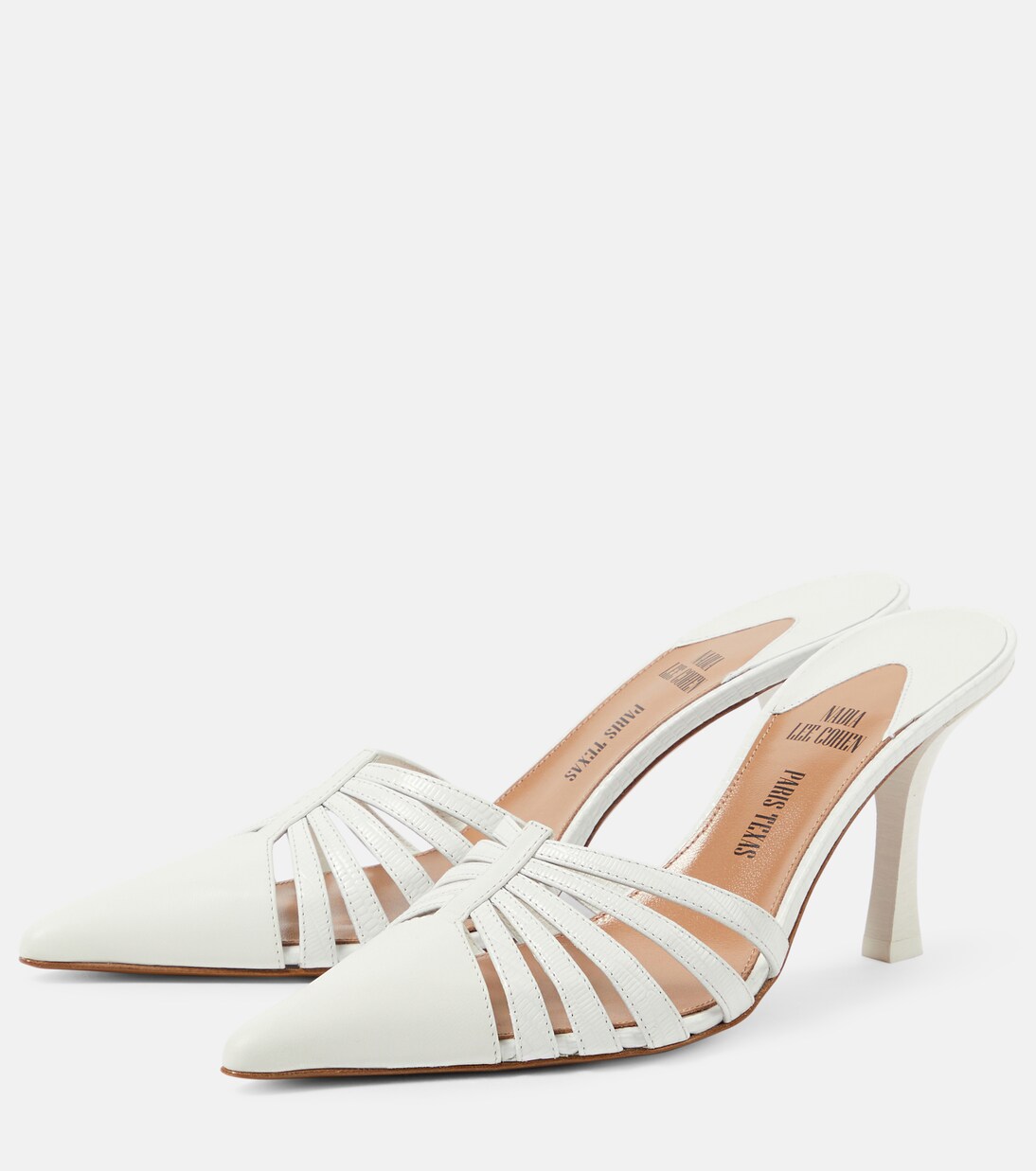 Nadia 85 cutout leather mules | Paris Texas