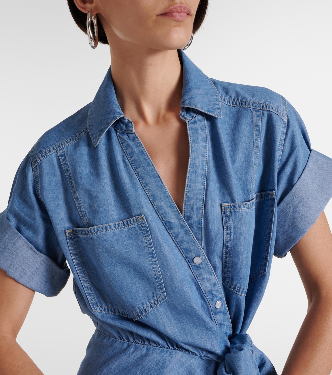 Hemdblusenkleid Hensley aus Denim | Veronica Beard