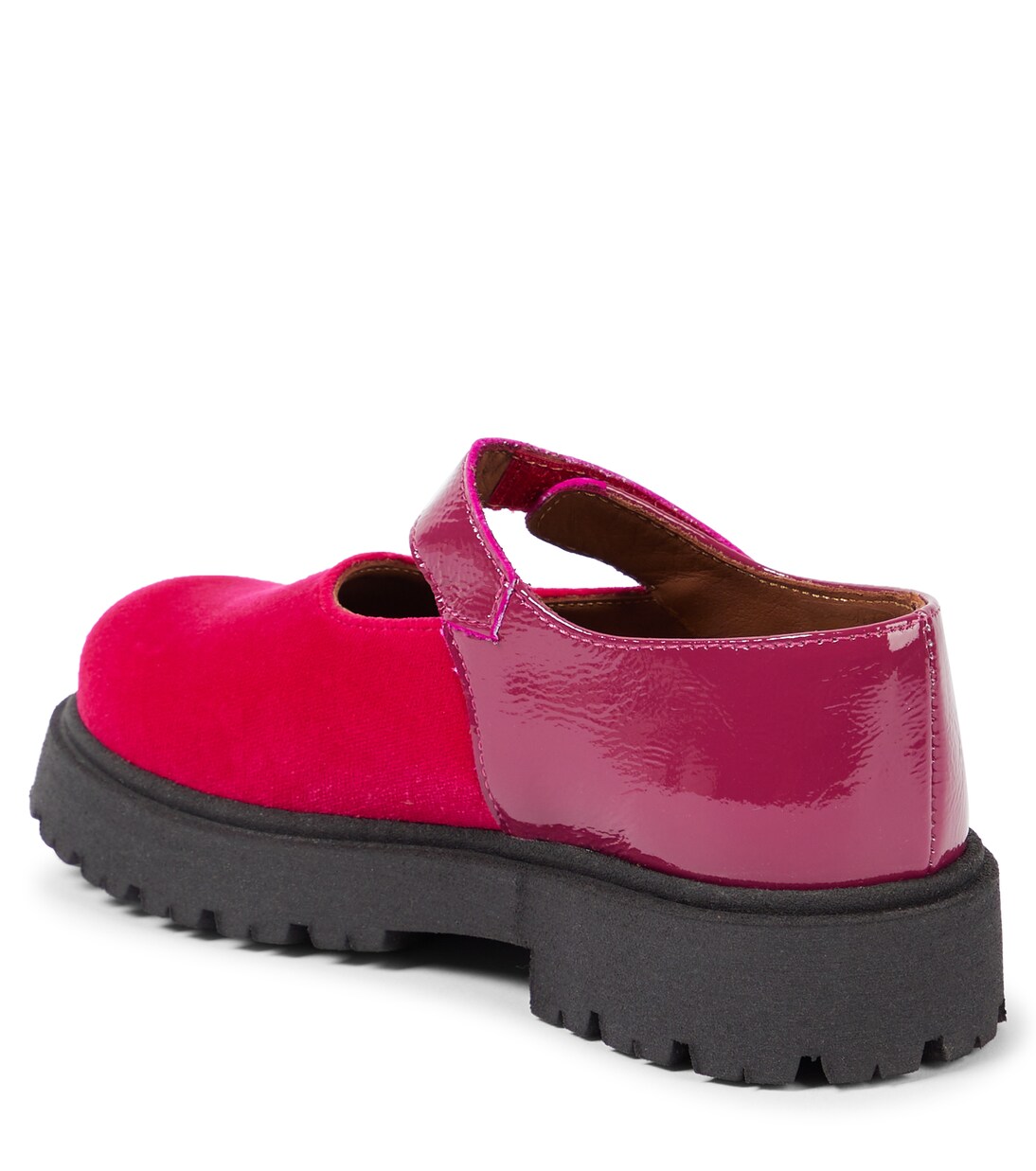 Leather-trimmed velvet ballet flats | PèPè