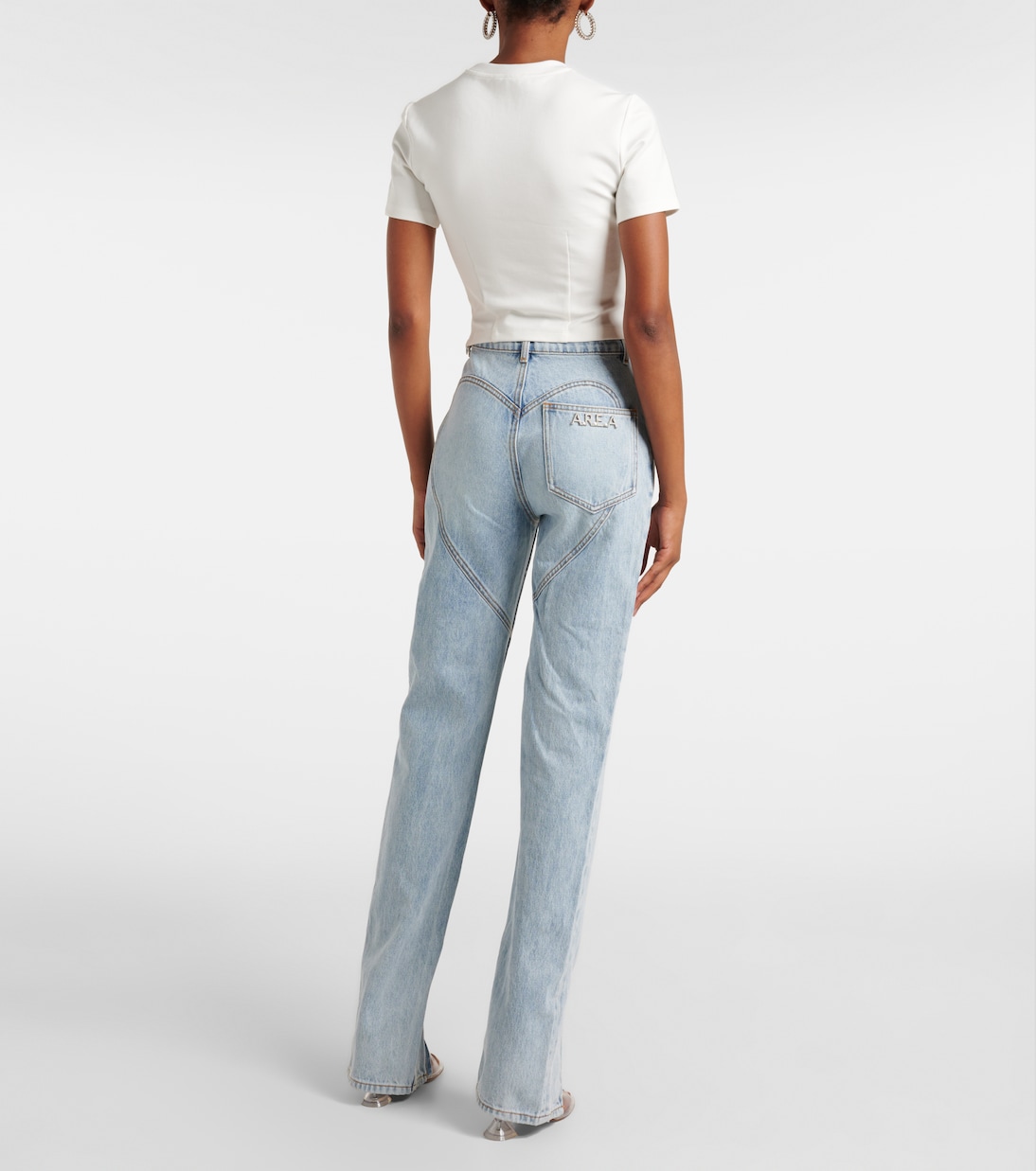 Verziertes Cropped-Top aus Jersey | Area