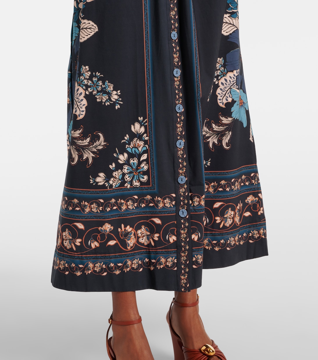 Robe midi Blossom Tapestry en coton | Farm Rio