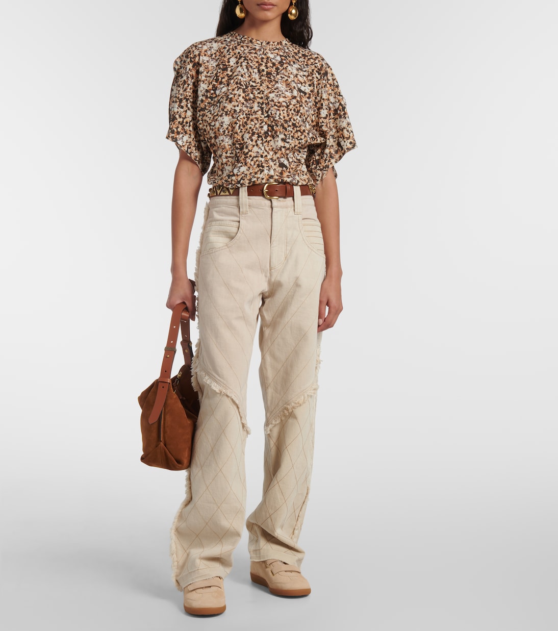 Baskets Beth en daim et shearling | Isabel Marant