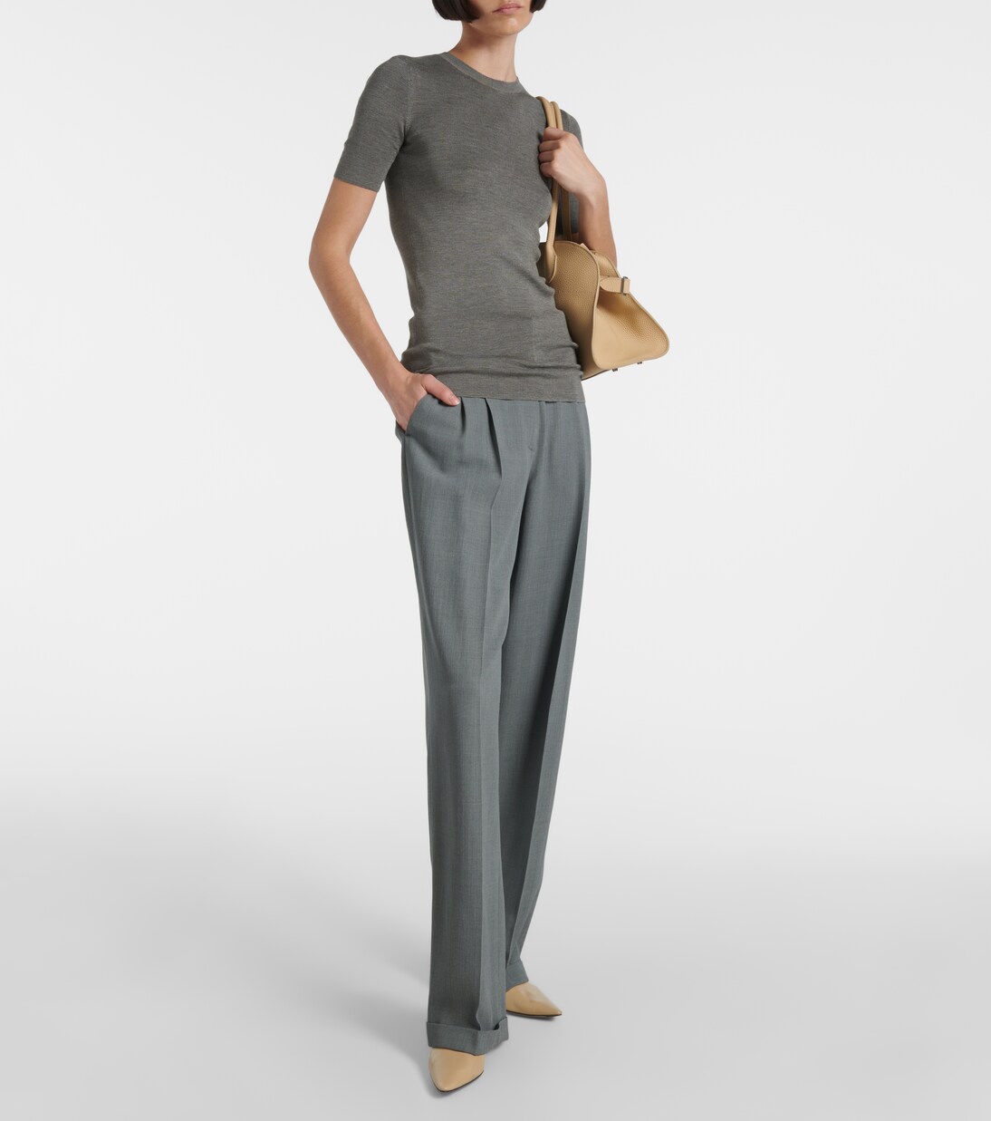 Leather and mesh ankle boots | The Row