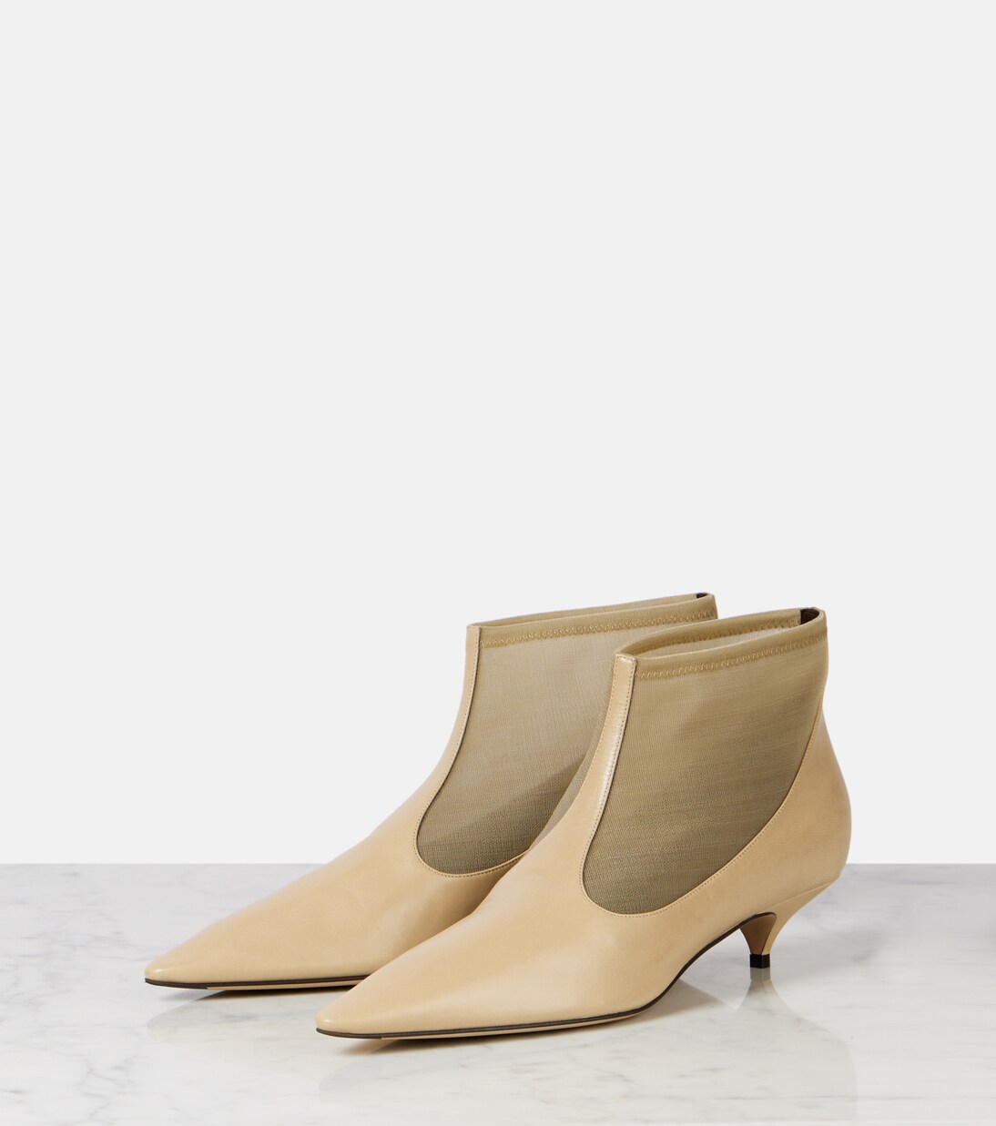 Leather and mesh ankle boots | The Row