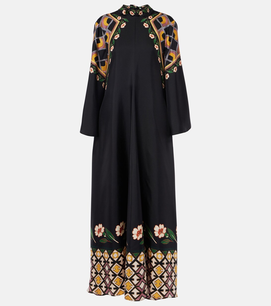 Magnifico printed silk twill maxi dress | La DoubleJ