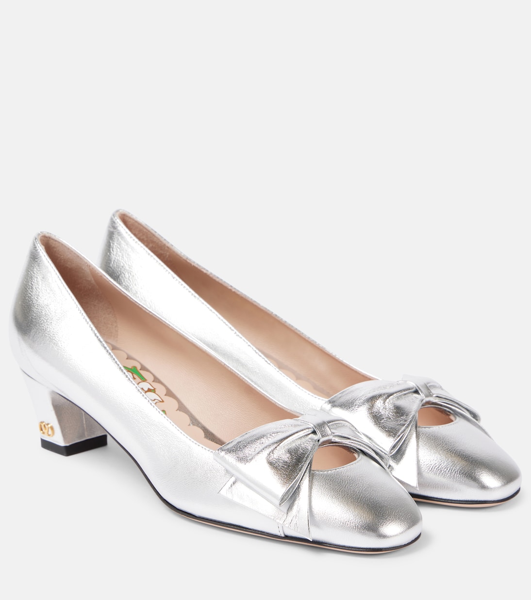 Bowow 45 metallic leather pumps | Valentino Garavani