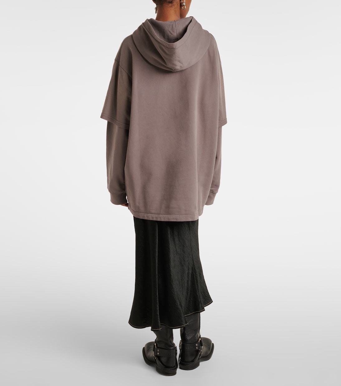 Printed cotton jersey hoodie | Acne Studios