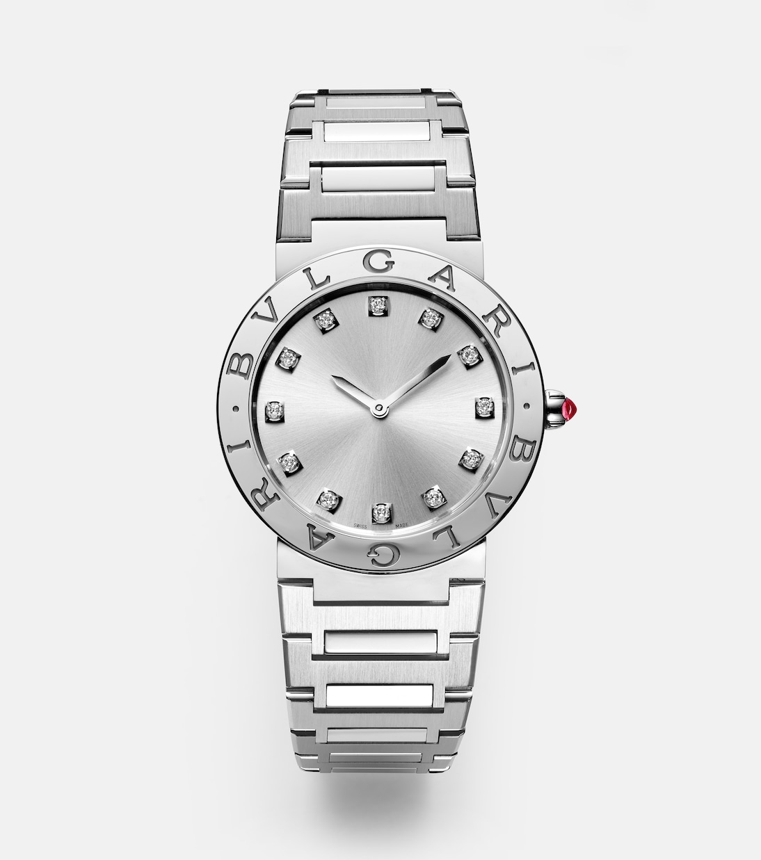 Orologio Bvlgari Bvlgari Lady 33mm in acciaio inossidabile con diamanti e rubellite | Bvlgari