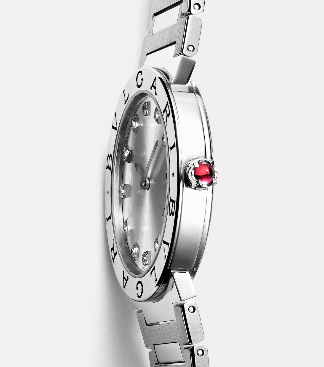 Orologio Bvlgari Bvlgari Lady 33mm in acciaio inossidabile con diamanti e rubellite | Bvlgari