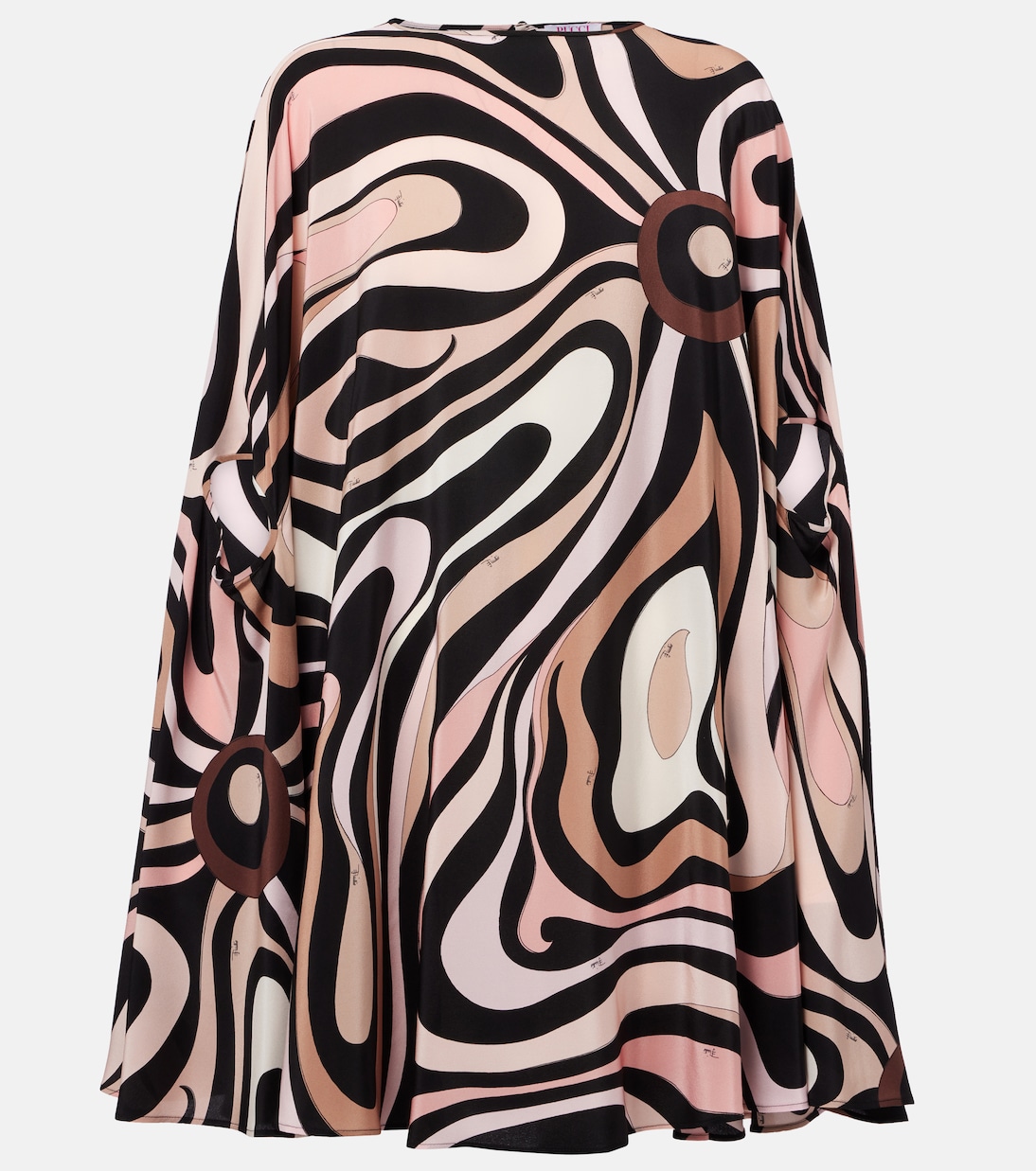 Marmo caped crêpe de chine minidress | Pucci