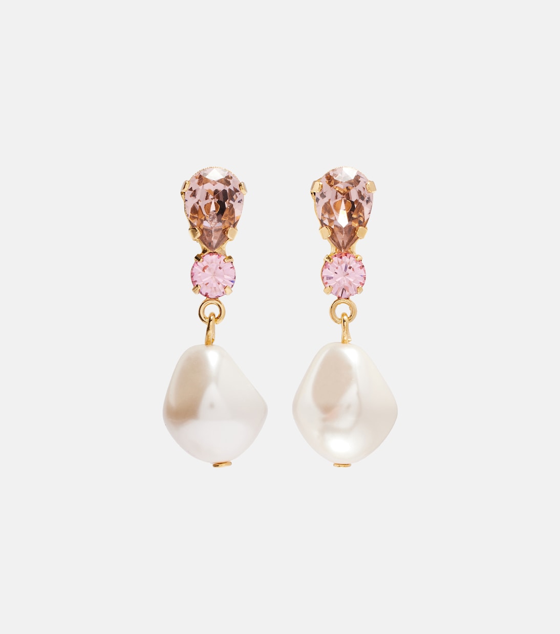 Kristina gold-plated drop earrings | Jennifer Behr