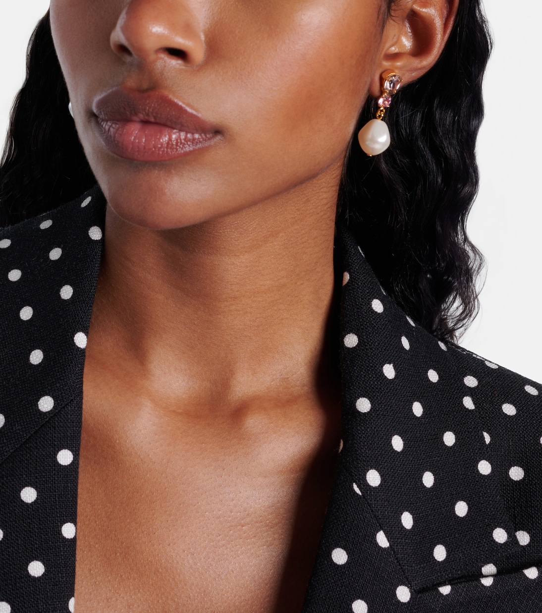 Kristina gold-plated drop earrings | Jennifer Behr