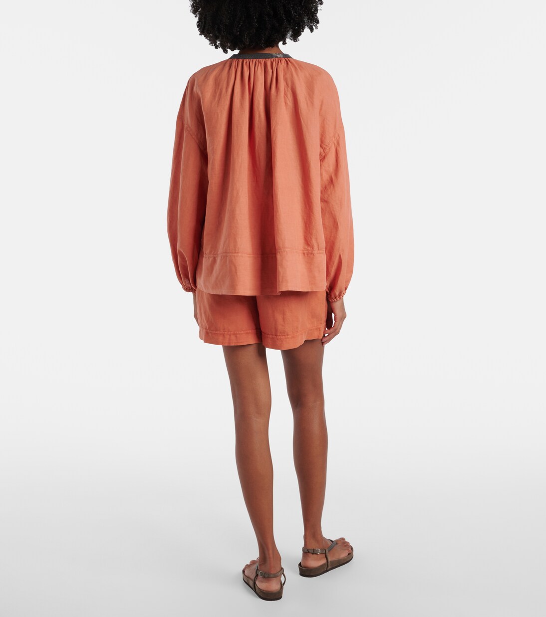 Top Monili en lin et coton | Brunello Cucinelli