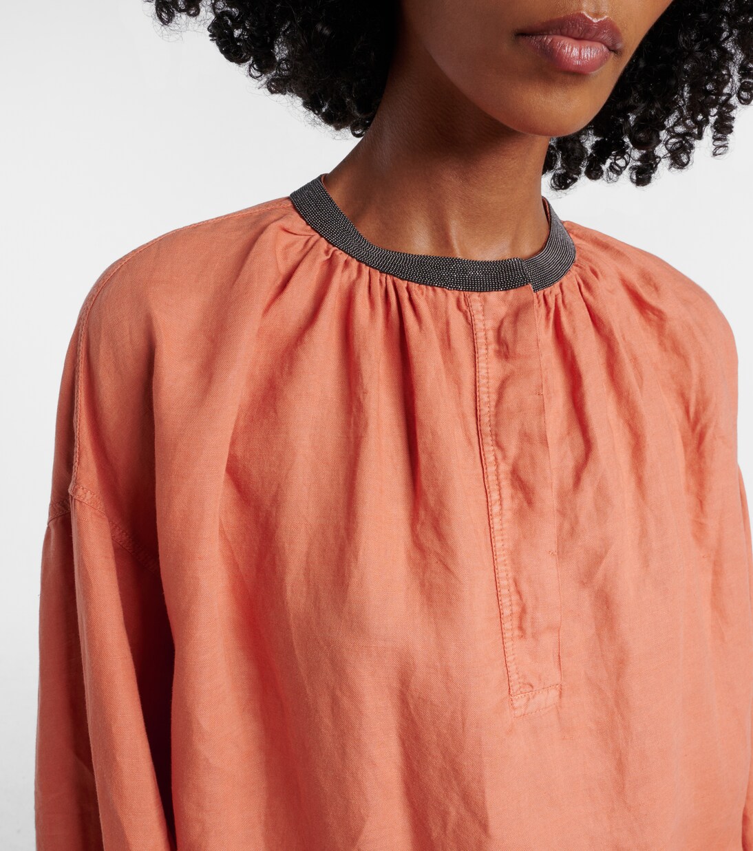 Top Monili en lin et coton | Brunello Cucinelli