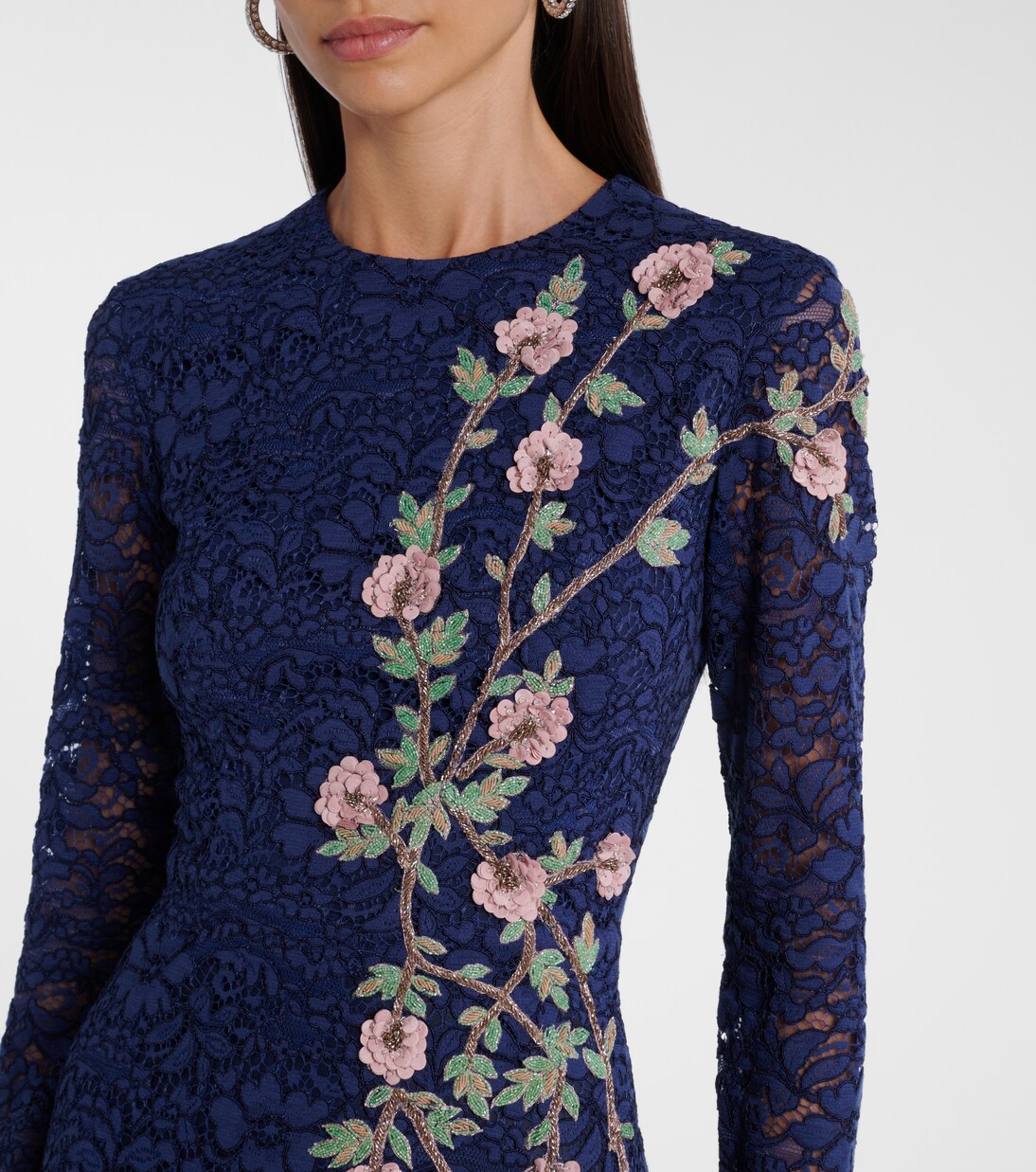 Robe de cocktail Marlena en dentelle à ornements | Costarellos