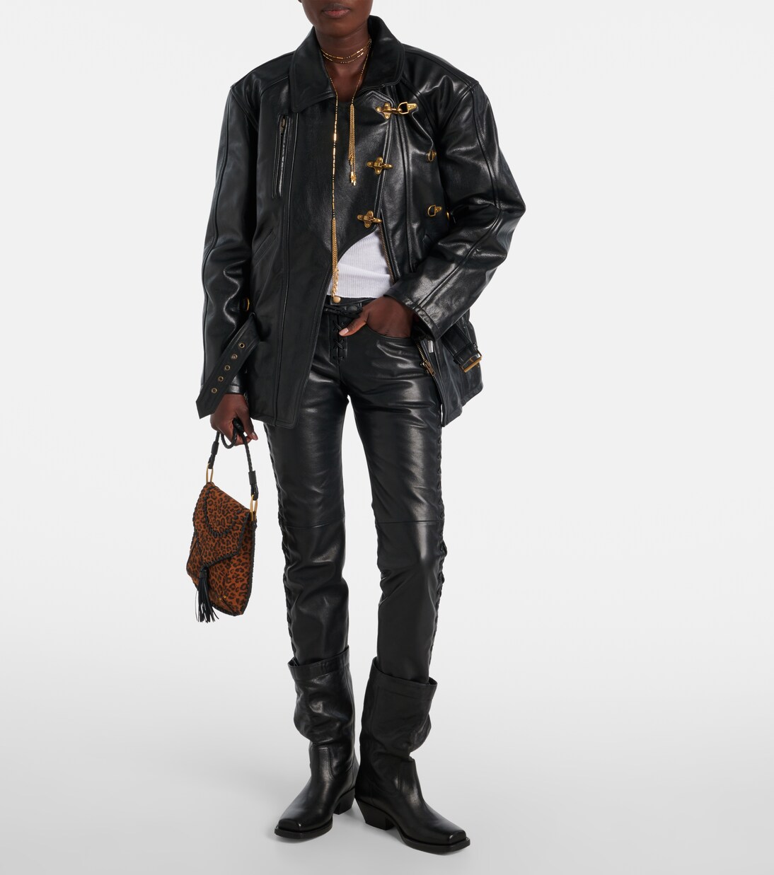 Cyerra low-rise leather pants | Isabel Marant