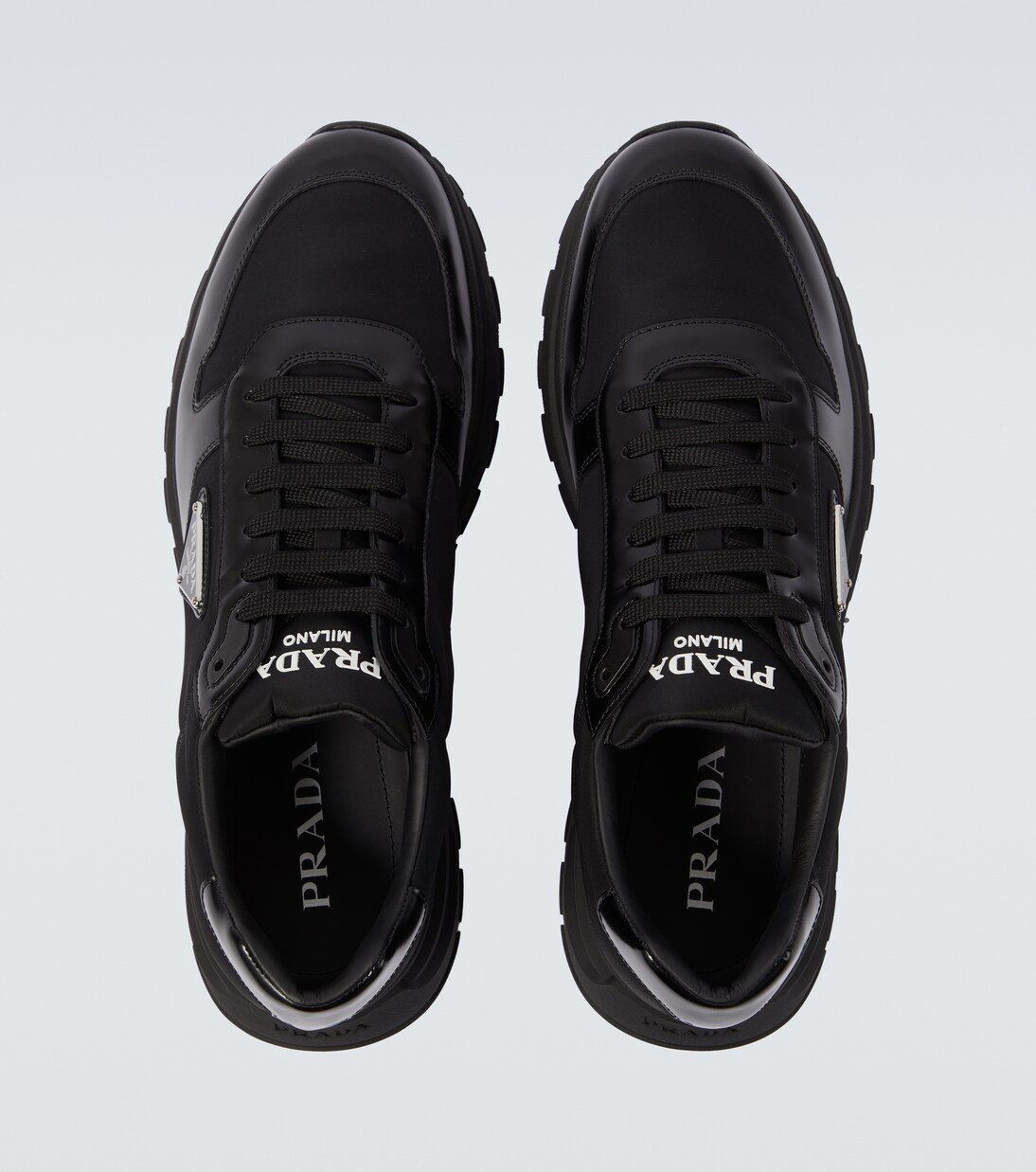 Re-Nylon and leather sneakers | Prada