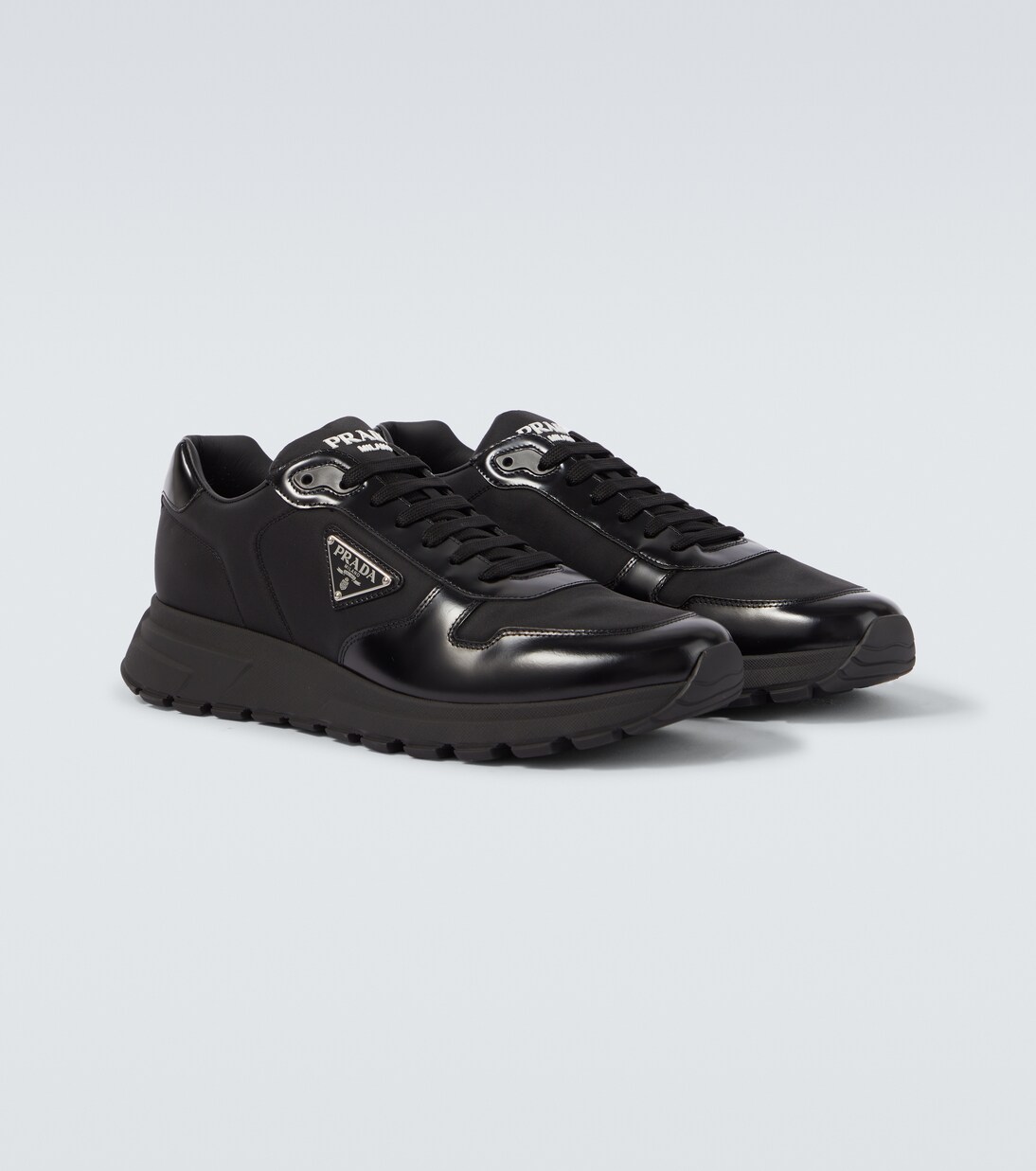 Re-Nylon and leather sneakers | Prada