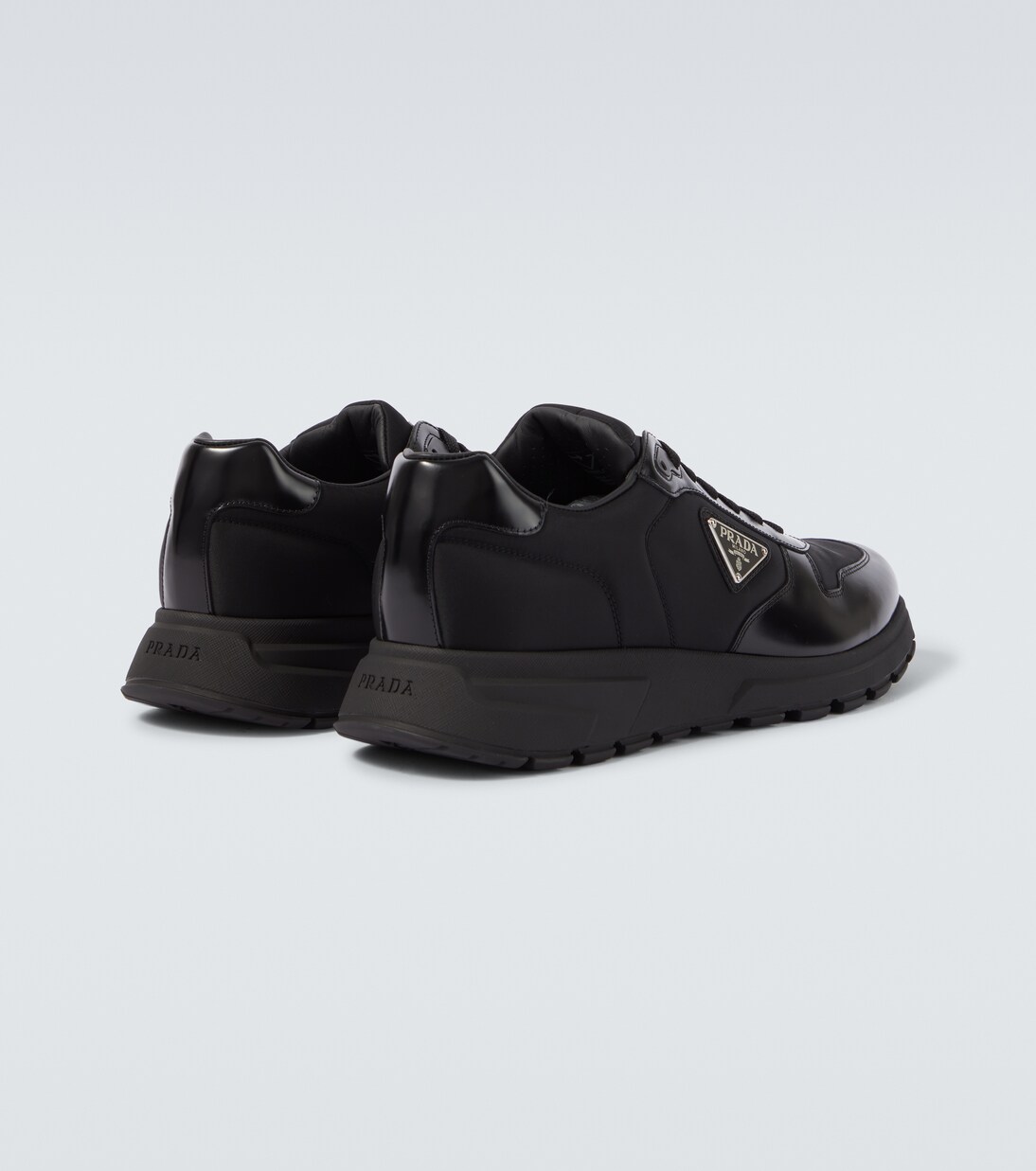 Re-Nylon and leather sneakers | Prada