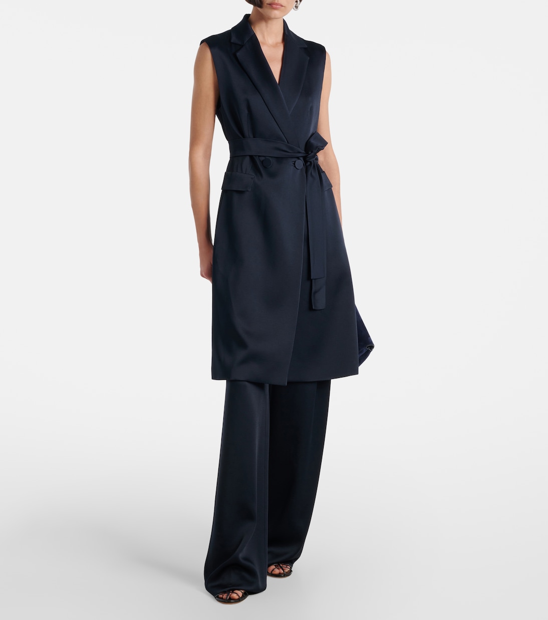 Afgano belted satin jacket | Max Mara