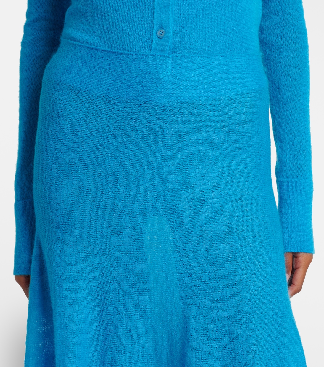 Jupe midi Circle en mohair et laine  mélangés | Alaïa