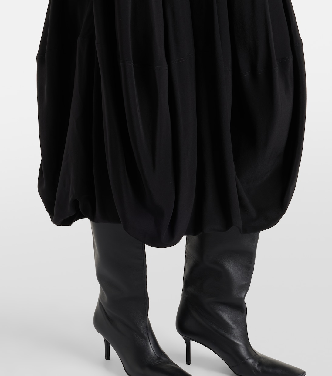 Falda midi de crepé de china de seda | Lemaire